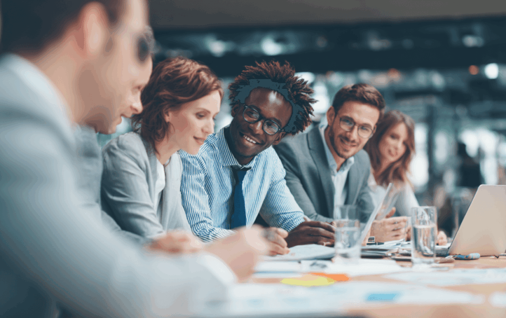 business team collaborating on quarterly tax payment strategy and funding options