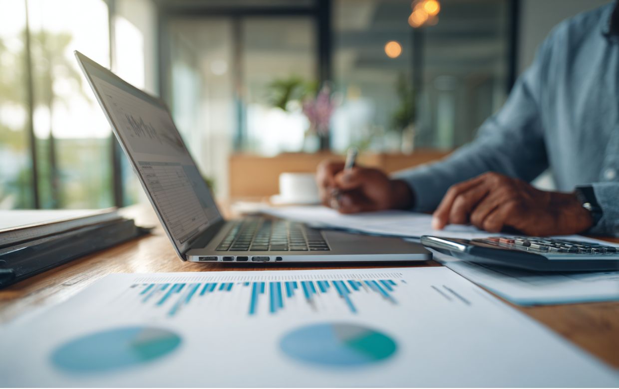 CFO reviewing tax season business financing strategy and Section 179 deductions