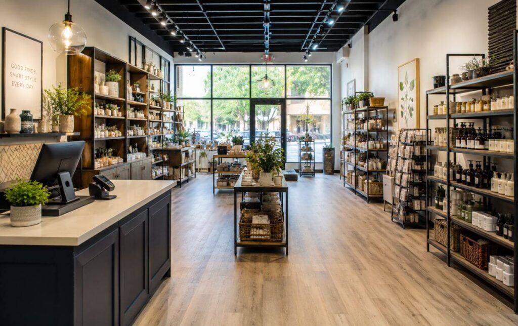 newly renovated retail store interior ready to reopen to customers 